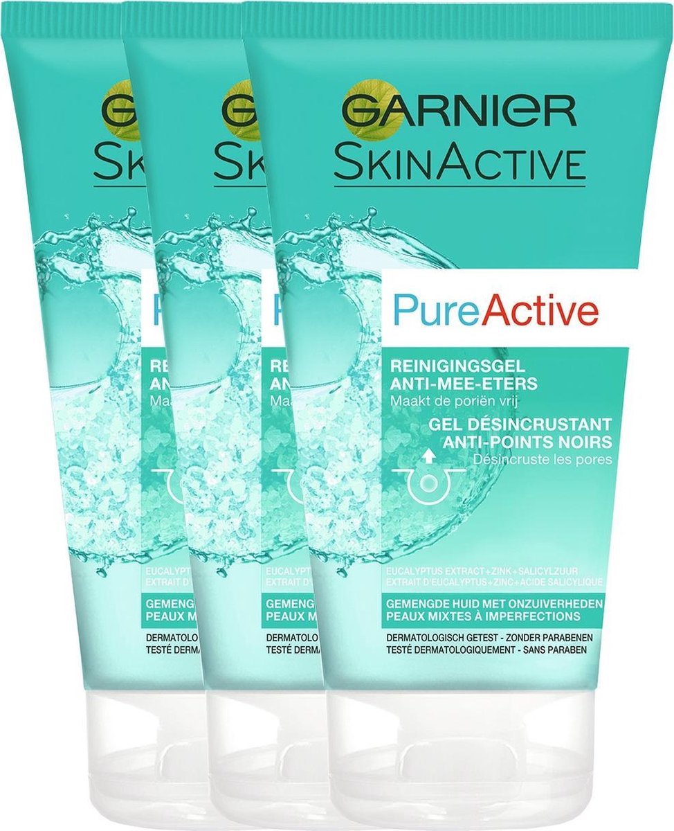 Garnier Skinactive PureActive Reinigingsgel Anti-Mee-Eters - 150ml
