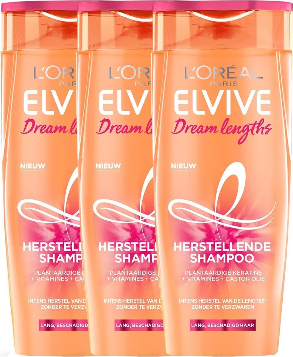 L'Oréal Paris Elvive Dream Lengths Shampoo - 3 x 250ml - Voordeelverpakking