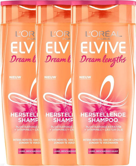 L'Oréal Paris Elvive Dream Lengths Shampoo - 3 x 250ml - Voordeelverpakking