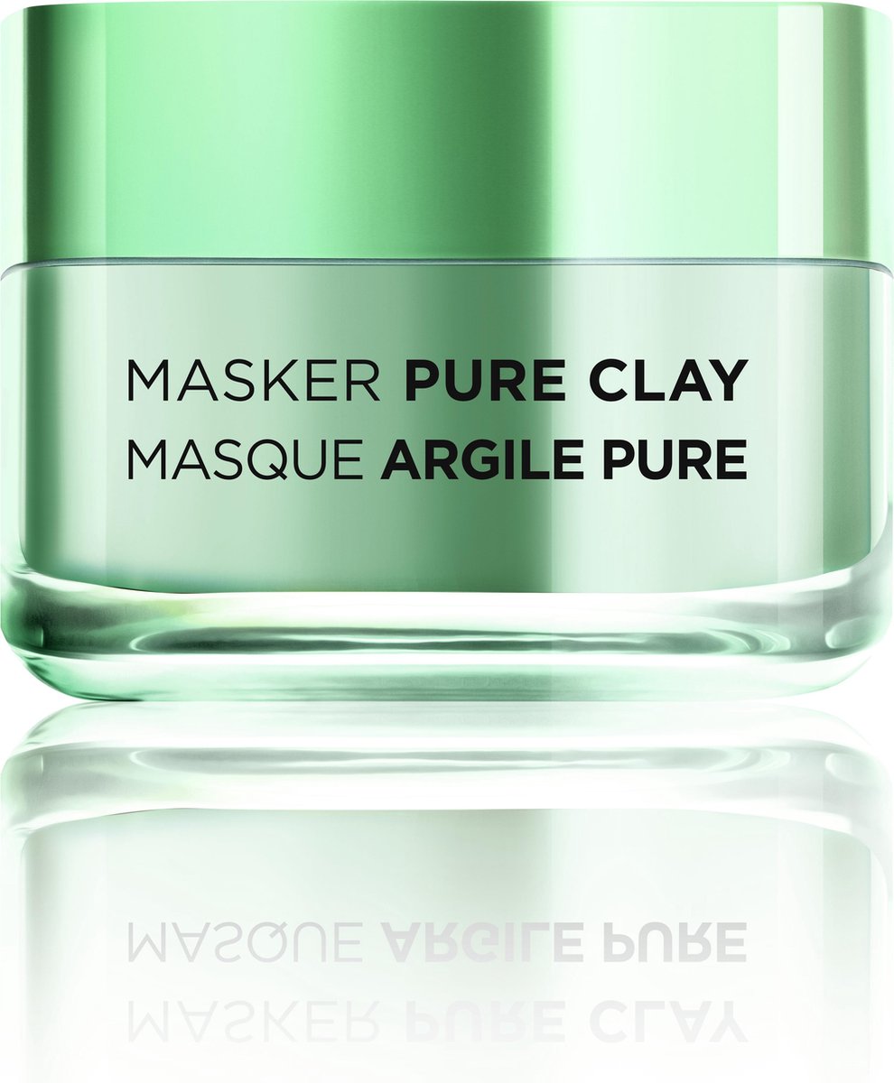 L'Oréal Paris Anti Imperfecties Pure Clay Gezichtsmasker - 50 ml - Verminderd mee-eters