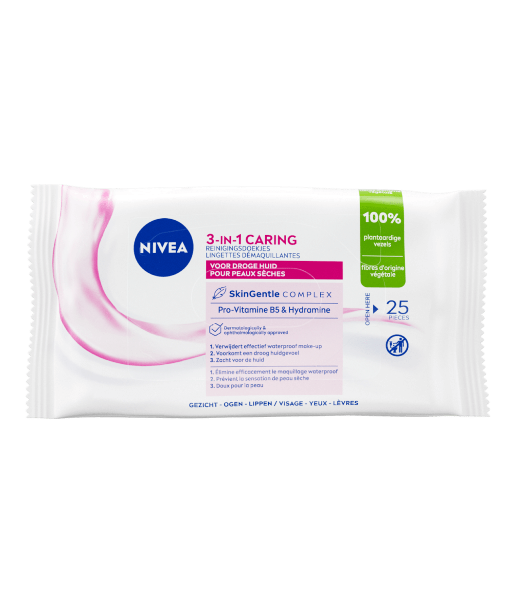 NIVEA 3-in-1 Verzachtende Reinigingsdoekjes 25st