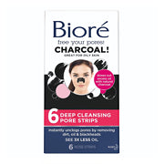 Biore Deep Cleansing Charcoal Pore Strips 6 Nose Strips