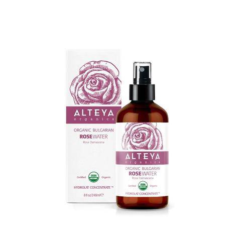 Alteya Organics Bulgarian Rose Water - Rose Water Glass Spray Bottle 240 ml