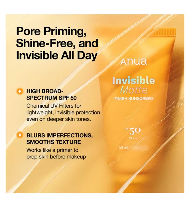 Anua Invisible Matte Finish Sunscreen 50ml