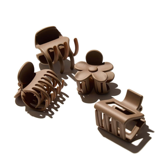 Hairlust Small Claw Hair Clips, 4-Pack