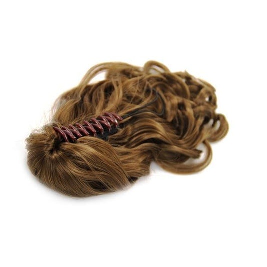 Fashiongirl PFERDECHWANZ HAAR BEPROEIDINGEN M/ CLASP #6 Lichtbruin - gelokt -