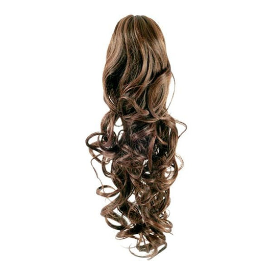 Fashiongirl Clip in paardenstaarthaarverlenging #6 lichtbruin - gelokt