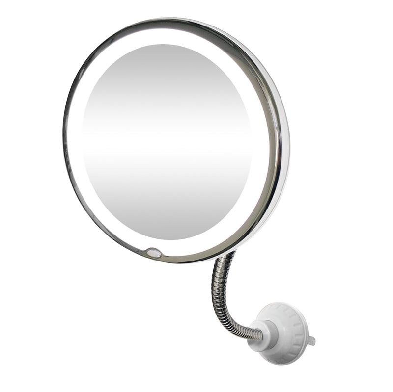 UNIQ Flexibele cosmetische spiegel met LED -licht en 10 keer vergroting