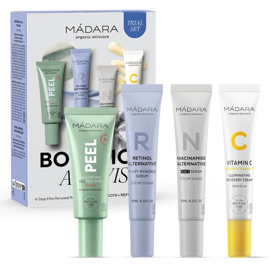 MÁDARA Time Miracle Botanic Activist vernieuwende miniroutine in 4 stappen