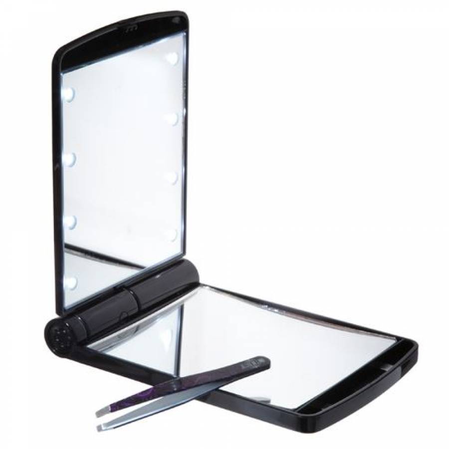 UNIQ Pocketspiegel met LED -licht en 5x vergroting
