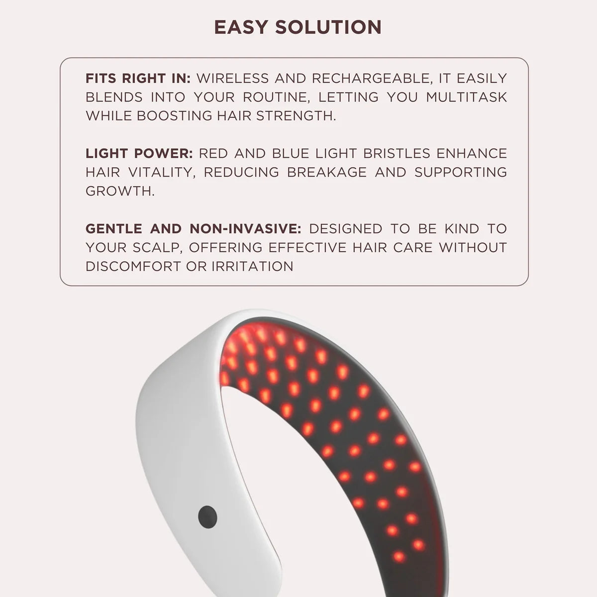Intensive Red LED Hairband Supporting Growth