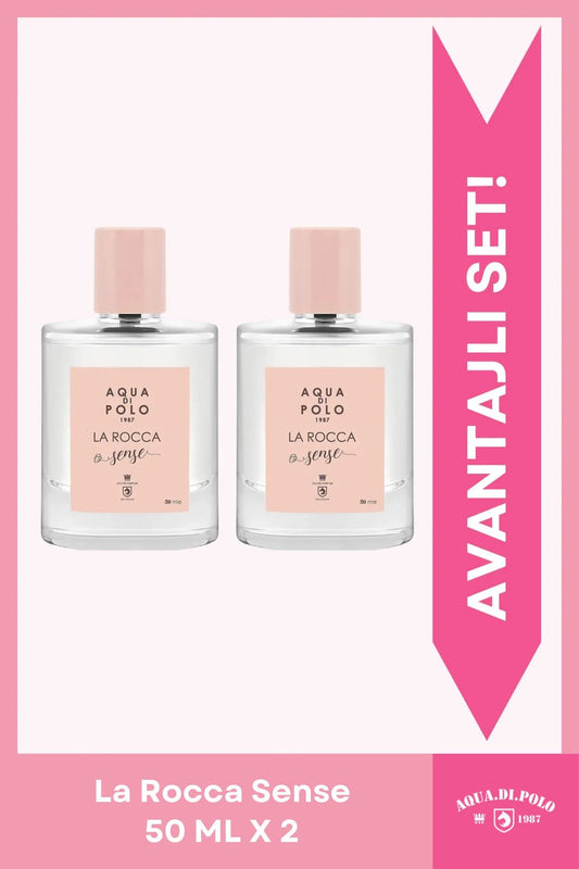 La Rocca Sense EDP Kadın Parfüm Seti 50ml 2 Adet | Çiçeksi, Oryantal |Yasemin, Vanilya, Sedir