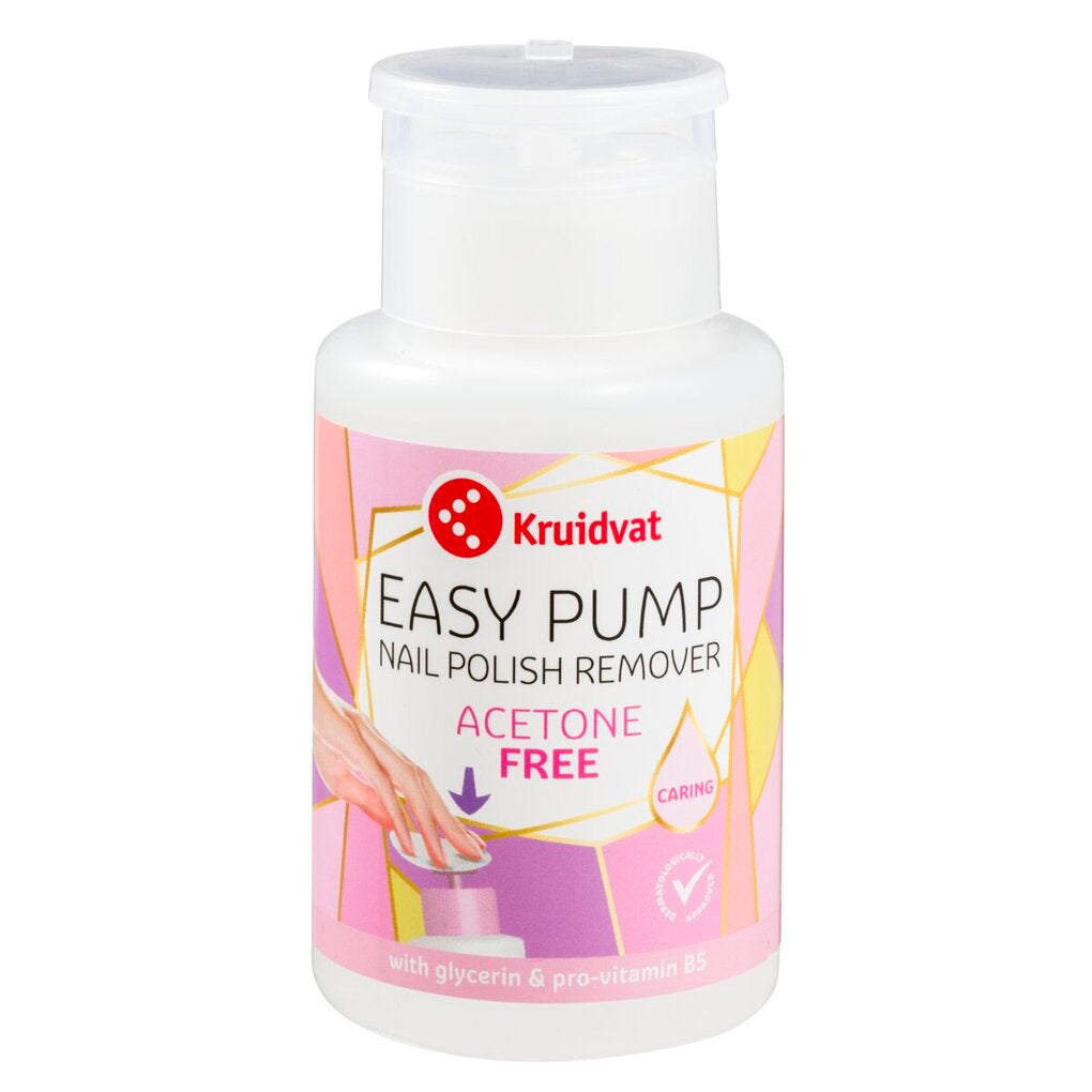 Kruidvat Nail Care Easy Pump Nagellakremover zonder Aceton