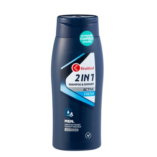 Kruidvat Active Fresh Men 2-In-1 Shampoo & Shower