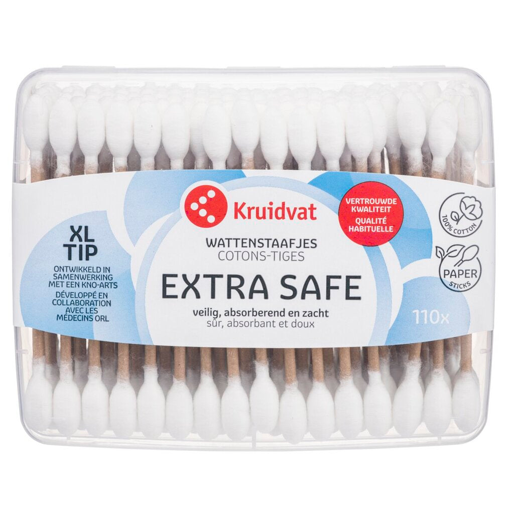 Kruidvat 100% Cotton Extra Safe Wattenstaafjes