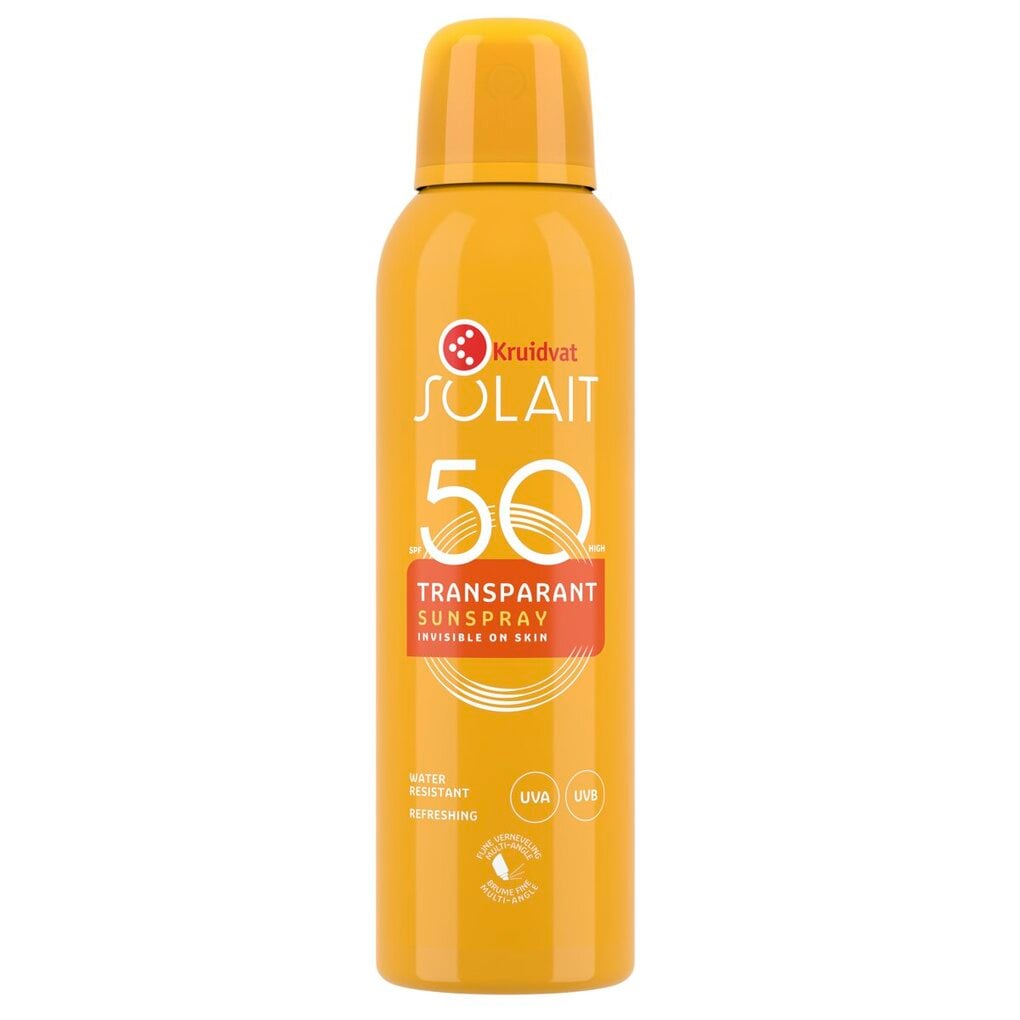 Kruidvat Solait Transparant SPF50 Refreshing Sunspray