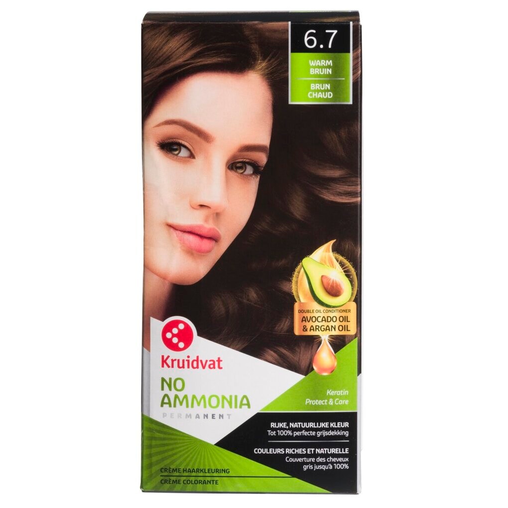 Kruidvat No Ammonia 6.7 Warm Bruin Crème Haarkleuring