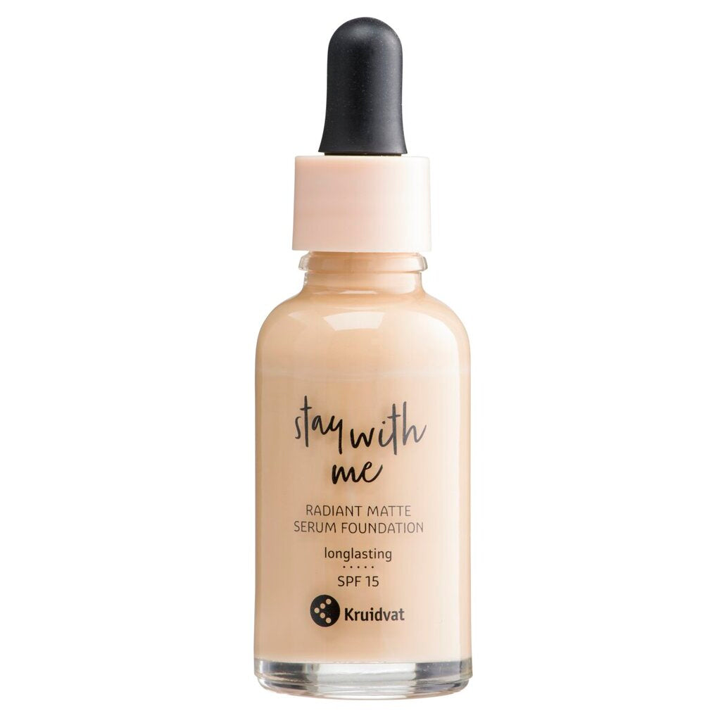 Kruidvat Stay With Me 028 N Medium Biscuit Radiant Matte Serum Foundation
