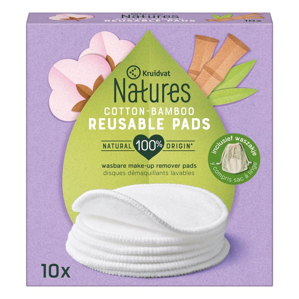 Kruidvat Natures Cotton-Bamboo Reusable Pads