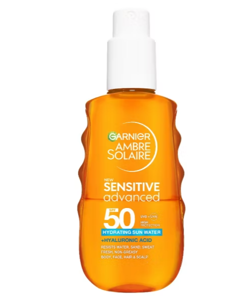 Garnier Ambre Solaire Sensitive Advanced Hydrating Sun Water SPF50 150ml