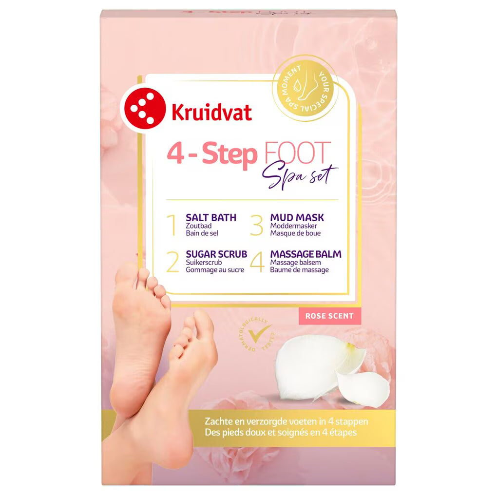 Kruidvat 4-Step Foot Spa Rose Scent Set