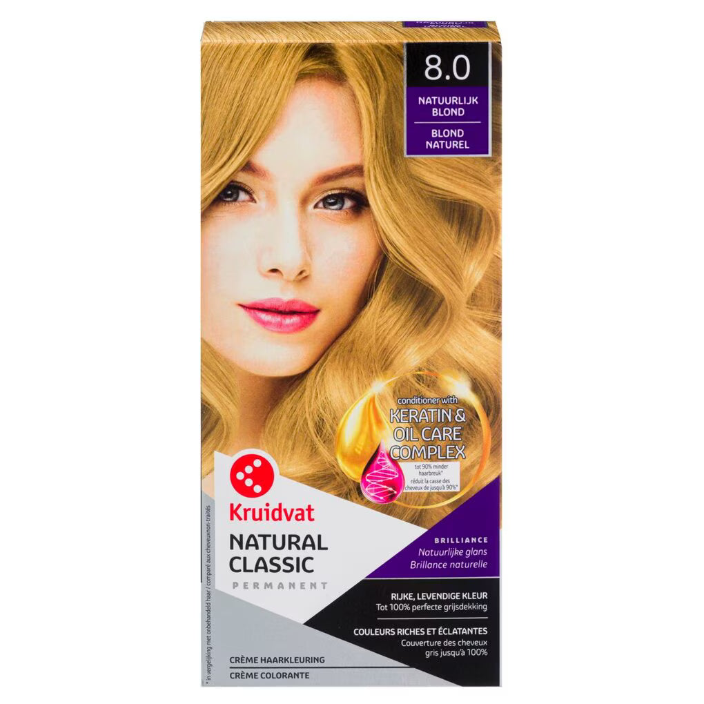 Kruidvat 8.0 Natuurlijk Blond Crème Haarkleuring